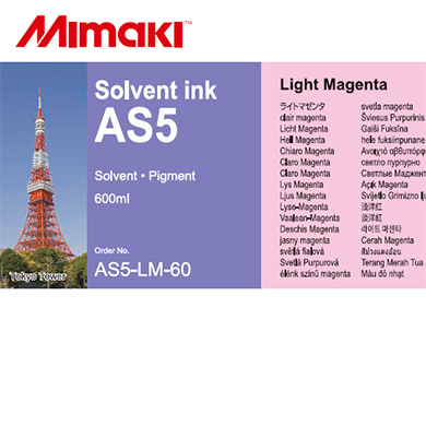 Mimaki AS5-LM-60 AS5 Solvent ink pack Light Magenta 600ml