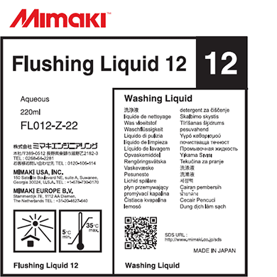 Mimaki FL012-Z-22 Flushing Liquid 12 Cartridge 220ml