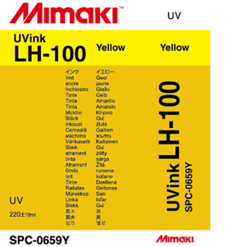 Mimaki LH-100 UV Curable Ink Cartridge 220ml Yellow