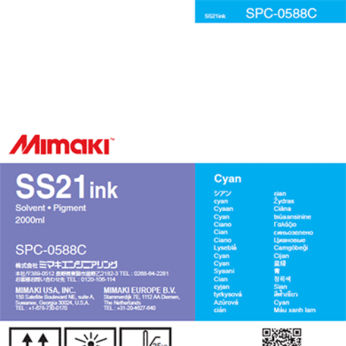 Mimaki SS21 Solvent Ink Pack 2,000ml Cyan