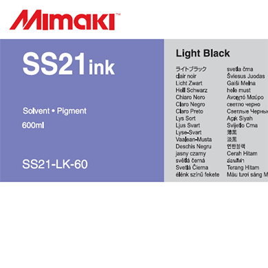 Mimaki SS21 Solvent Ink Pack 600ml Light Black