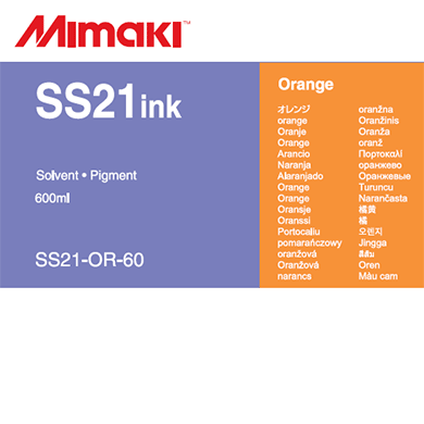 Mimaki SS21 Solvent Ink Pack 600ml Orange