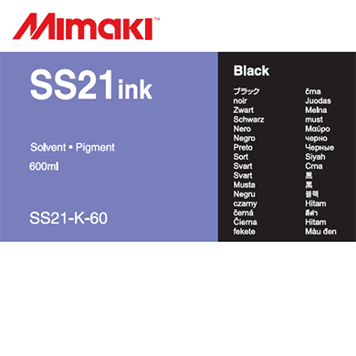 Mimaki SS21 Solvent Ink Pack 600ml Black